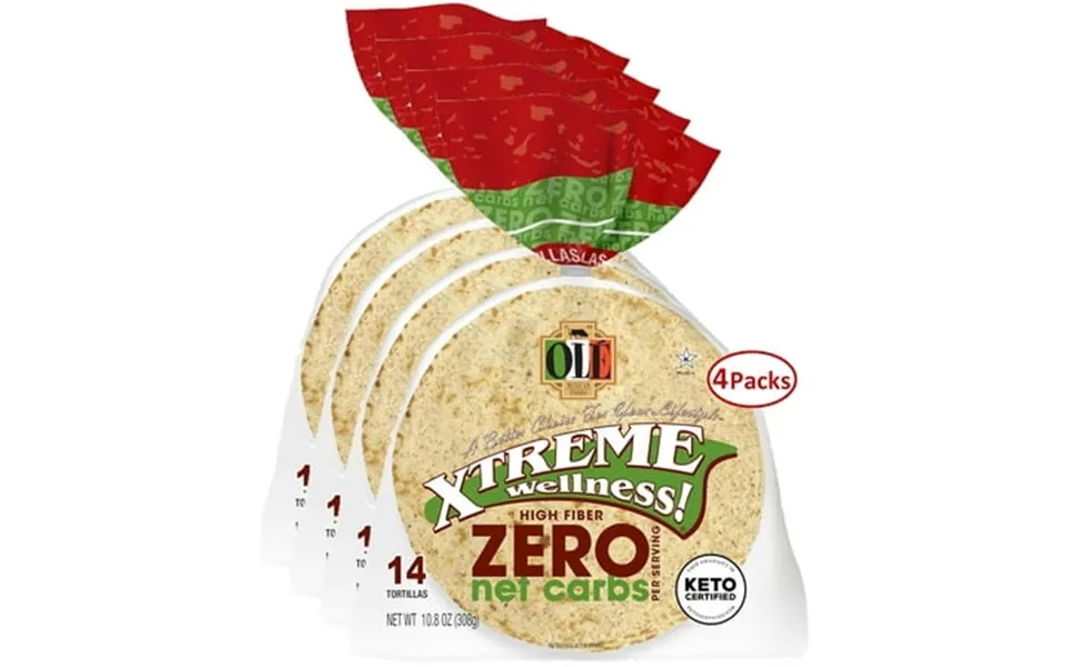 Olé Xtreme Wellness Street Taco Zero Net Carbs 4.5 Size Flour Tortillas Keto Certified 10