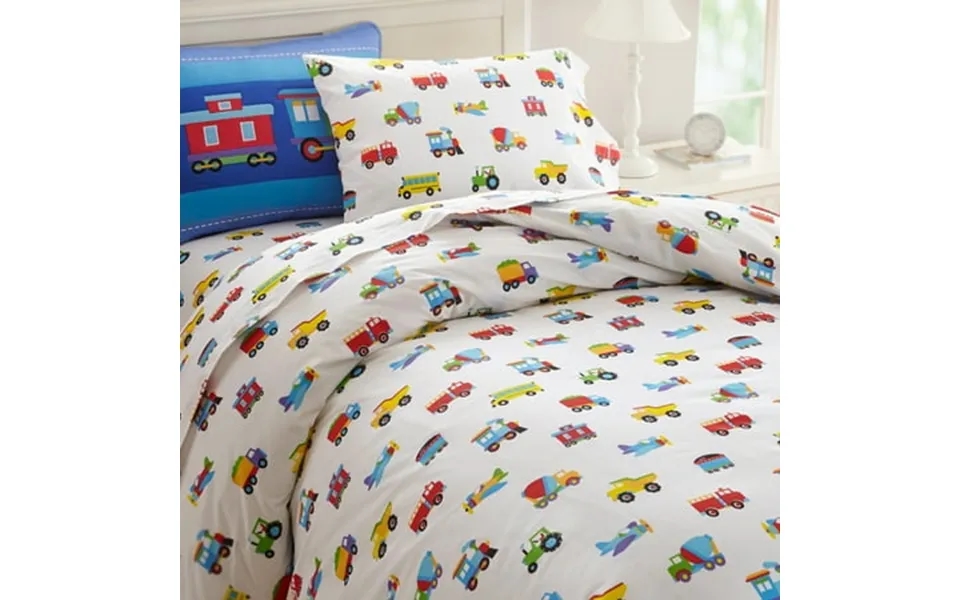 Olive Kids Trains Planes And Trucks Duvet Cover