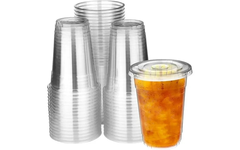 Olurrisa 16 Oz Clear Disposable Plastic Cups 50 Pack Clear Plastic Cups Tumblers Disposable Cups For Weddingthanksgiving
