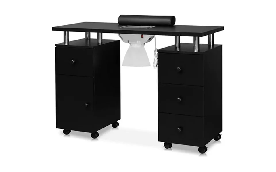 Omysalon New Manicure Nail Table W Dust Collector&wrist Rest Rectangle Shape Installation Require