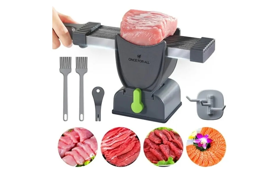 Once For All Meat Cleaver Slicer Knife Set Stainless Steel Kitchen Knife With Sharpener Meat Cutter For Pork Chicken Bee