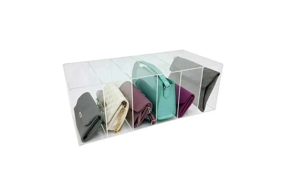 Ondisplay Deluxe Large Clear Acrylic 6 Slot Purse Handbag Organizer