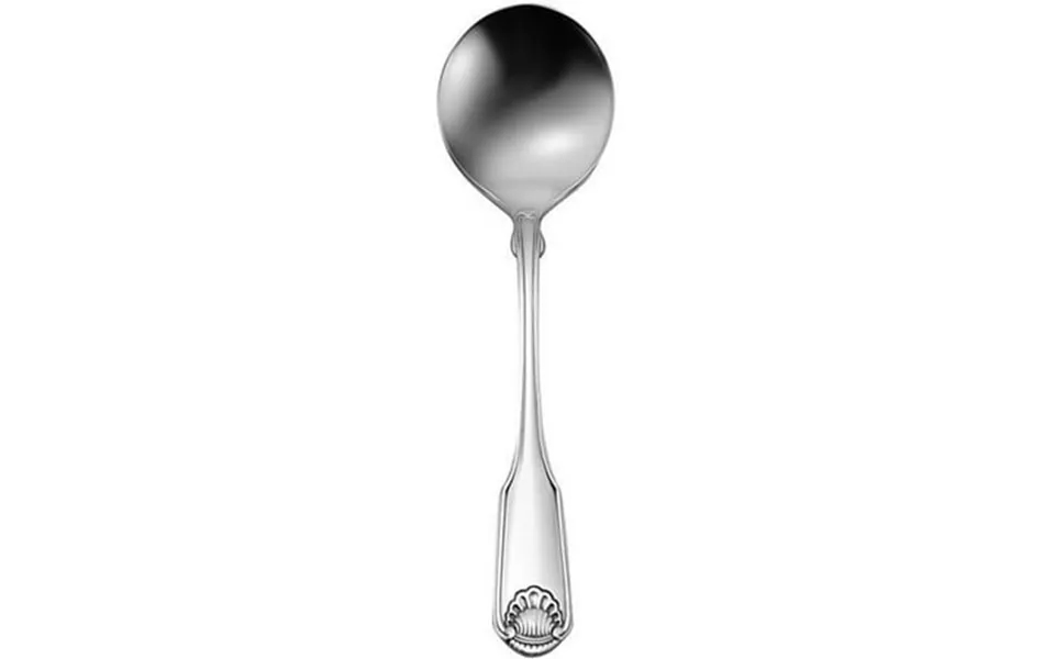 Oneida Classic Shell Stainless Steel Extra Heavy Weight Bouillon Spoon Silver