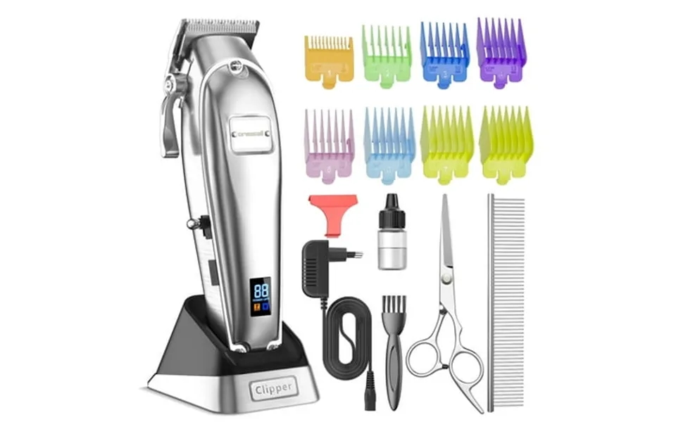 Oneisall Professional Dog Grooming Clippers Kit 2 Speed Heavy Duty Cordless Hair Shears Trimmers For Thick Heavy Coats W