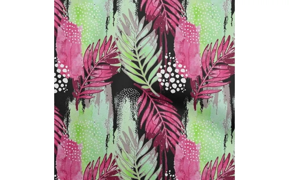 Oneoone Silk Tabby Pink Fabric Leaves Dress Material Fabric Print Fabric By The Yard 42 Inch Wide-8g