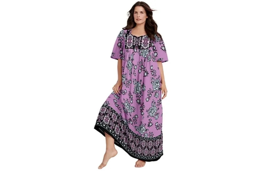 Only Necessities Women S Plus Size Bib Front Lounger House Dress Nightgown