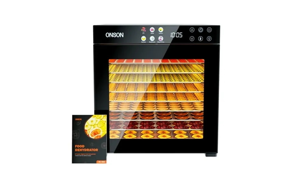 Onson Food Dehydrator Machine 10 Stainless Steel Trays 1000w Power 167 F Dehydrated Dryer For Jerky Dog Treats Herbs Mea