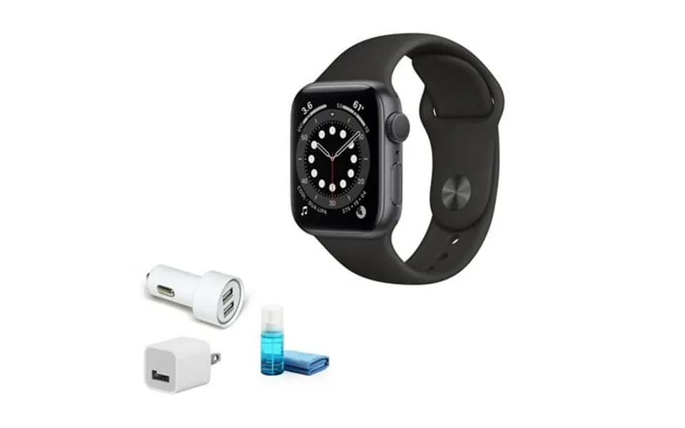 Open Box Apple Watch Series 6 Gps 40mm Black Sport Band - Kit With Usb Adapter New