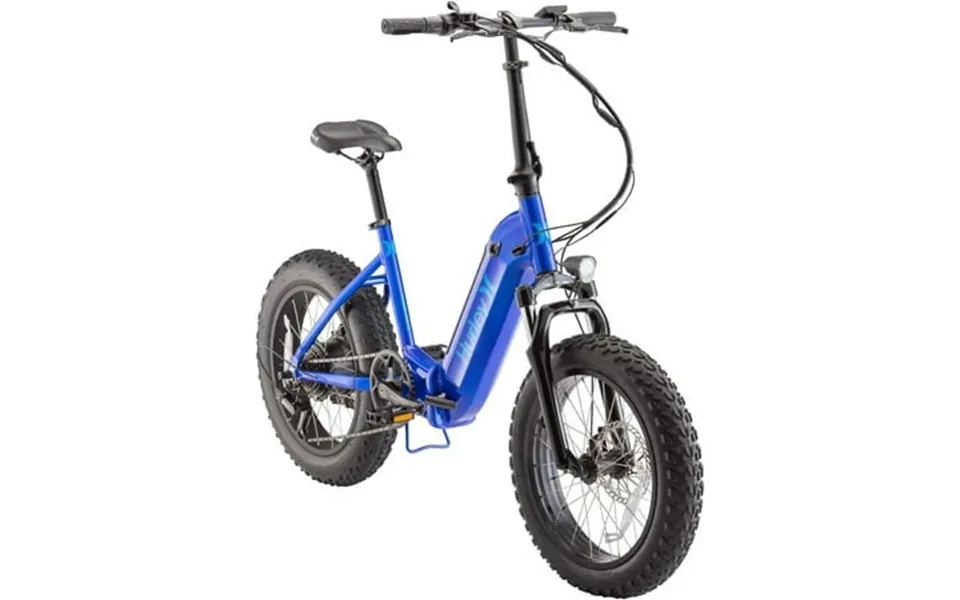 Open Box Hurley Bikes Stowaway Multi-speed Folding E-bike Blue