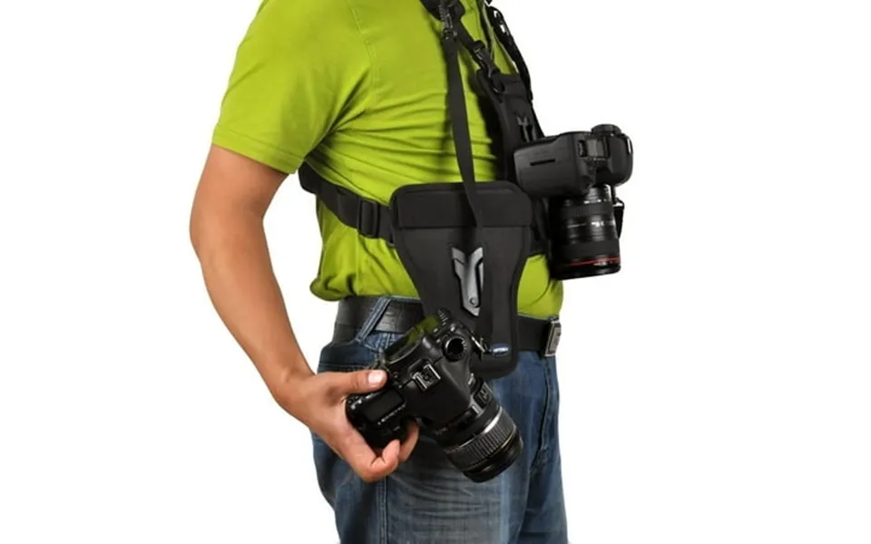 Opteka Mch25 Multi Camera Carrier Harness Holster System For Digital Slr Cameras Able To Hold Two Cameras With Lens