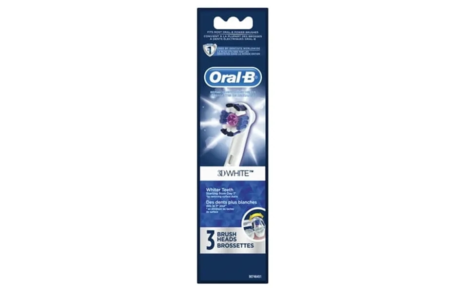 Oral-b 3d White Replacement Brush Heads 3 Ct Carded Pack