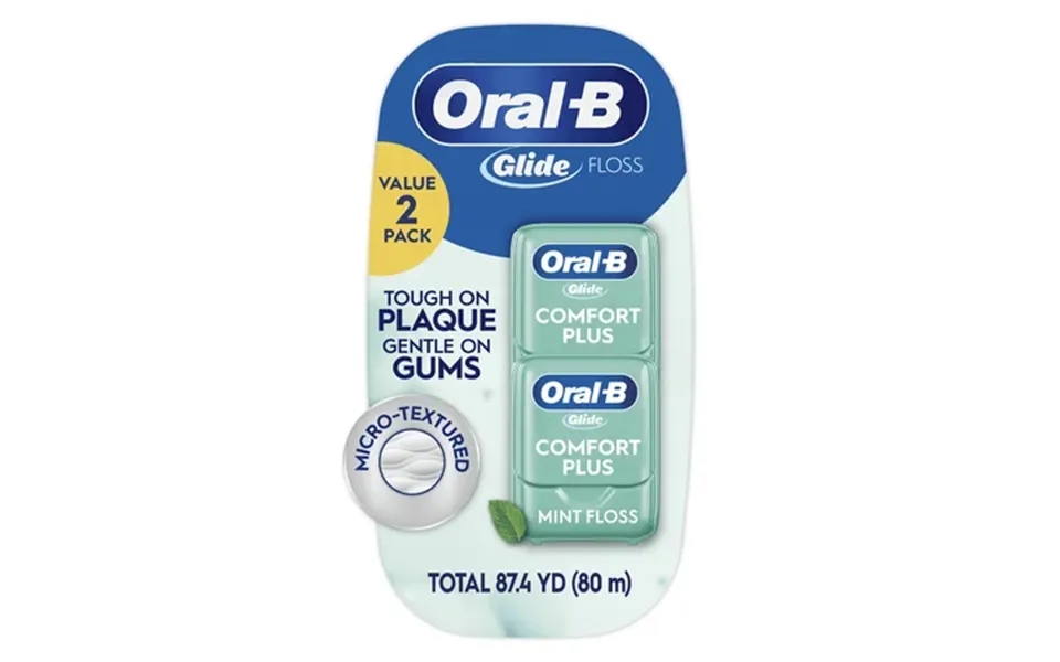 Oral-b Glide Comfort Plus Floss Mint Twin Pack 87.40 Yards