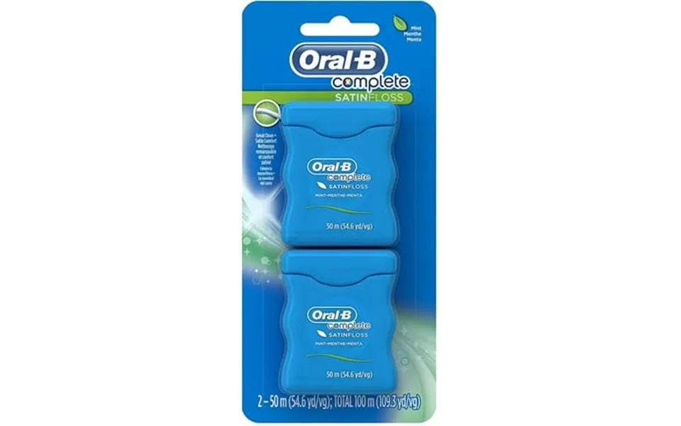 Oral-b Satin Floss Dental Floss Mint 110 Yards Twin Pack Pack Of 2