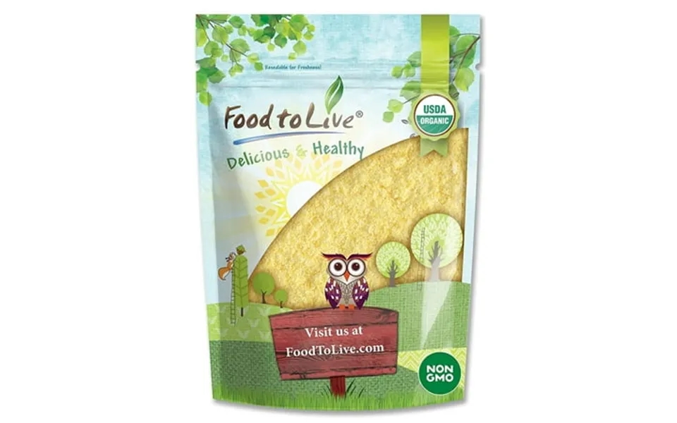 Organic Corn Flour 1.5 Pounds Non-gmo Whole Grain Finely Ground Meal Vegan Kosher Bulk Yellow Milled Maize