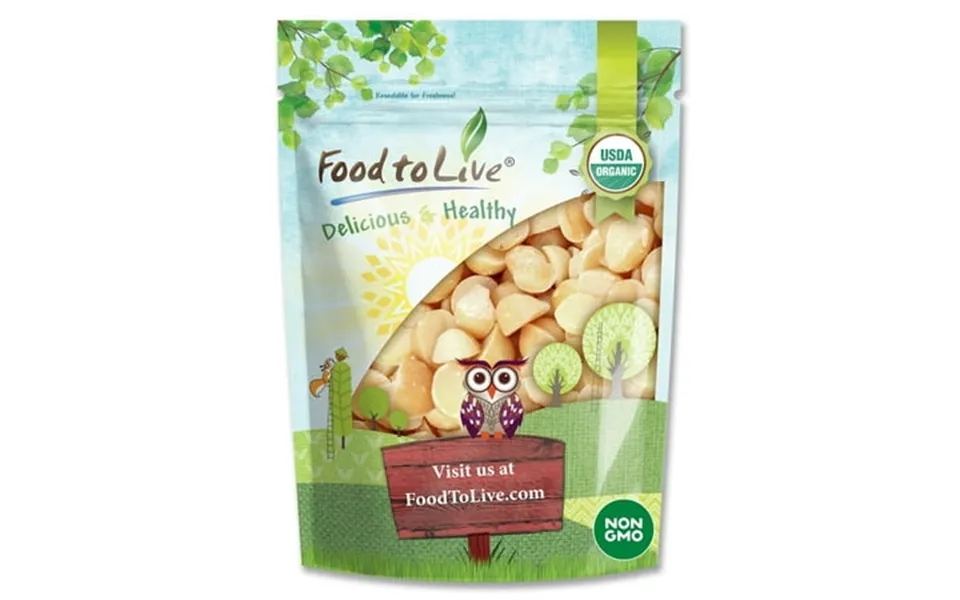 Organic Macadamia Nut Halves And Pieces 4 Pounds Non-gmo Kosher Raw Vegan By Food To Live