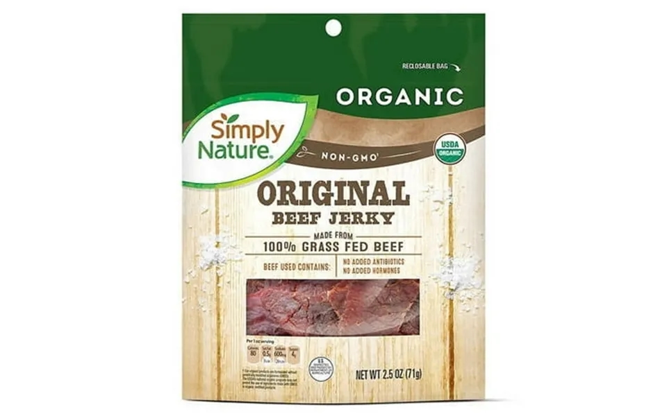 Organic Original Beef Jerky 2.5 Oz- Pack Of 2
