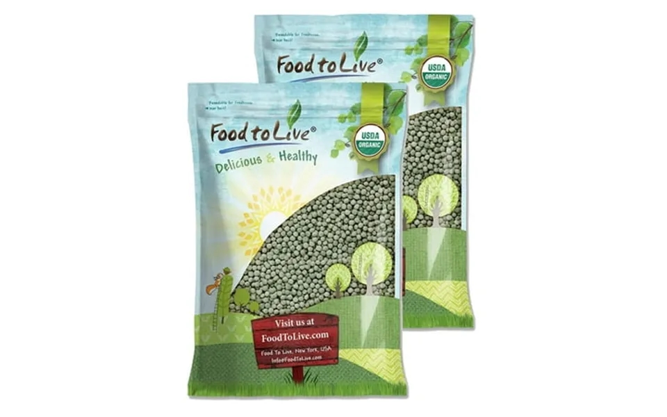Organic Whole Dried Green Peas 20 Pounds Non-gmo Raw Sproutable Kosher Vegan By Food To Live