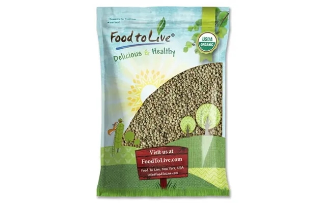 Organic Whole Green Lentils 15 Pounds Non-gmo Sproutable Kosher Raw Vegan By Food To Live product image