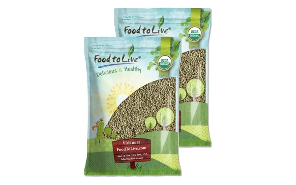 Organic Whole Green Lentils 25 Pounds Non-gmo Sproutable Kosher Raw Vegan By Food To Live