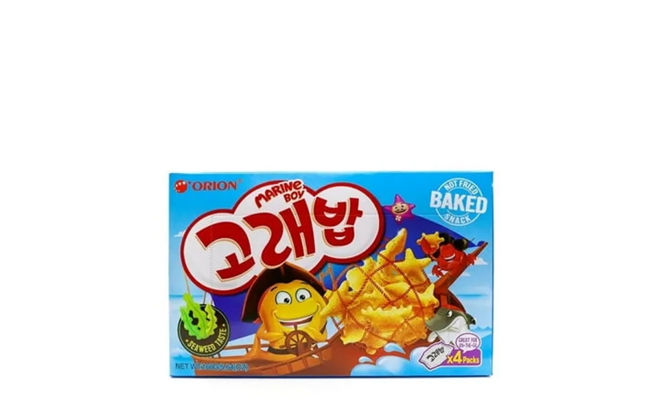 Orion Marine Boy Wheat Based Snacks Seaweed 4 Packs 1.41 Oz 40 G Each