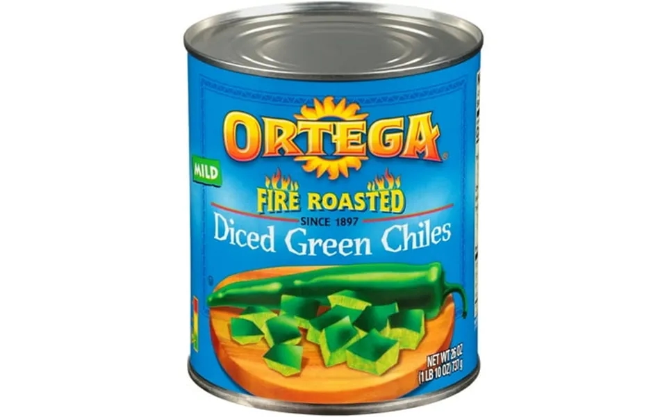 Ortega Fire Roasted Mild Diced Green Chiles 26 Oz. Can