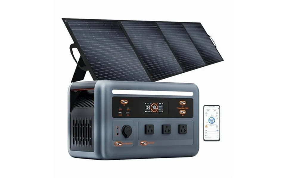 Oscal Powermax 1800 Solar Generator With 200w Solar Panels 1024wh Lifepo4 Battery 1800w 3200w Surge Portable Power Stati