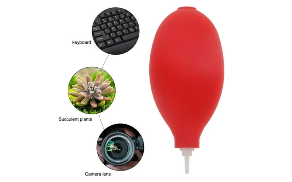Oulii 1set Red Hand Air Blower For Camera Lens And Keyboard 3
