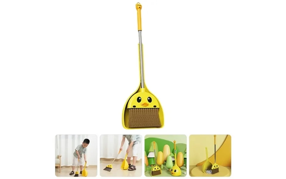 Ounona Cartoon Small Broom Kids Plastic Broom Cute Toddler Broom Housekeeping Helper Broom