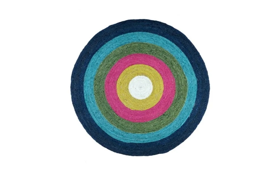 Oussum Hand Woven Natural Jute Area Rug Multicolor Round Indoor Home Décor Area Runner Online