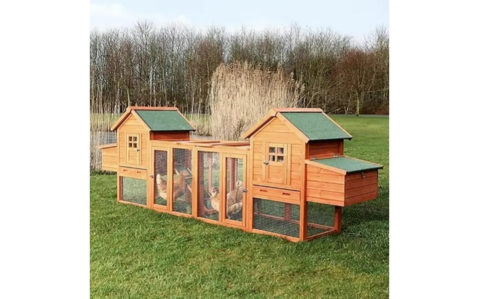 Outdoor Chicken Coop For 4-8 Chickens Wooden Hen Rabbit House Poultry Pet Hutch Run Cage