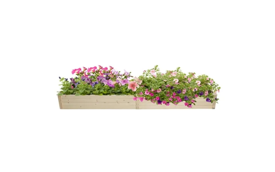 Overpatio Outdoor Wooden Raised Garden Bed Planter For Vegetables Grass Lawn Yard - Burlywood