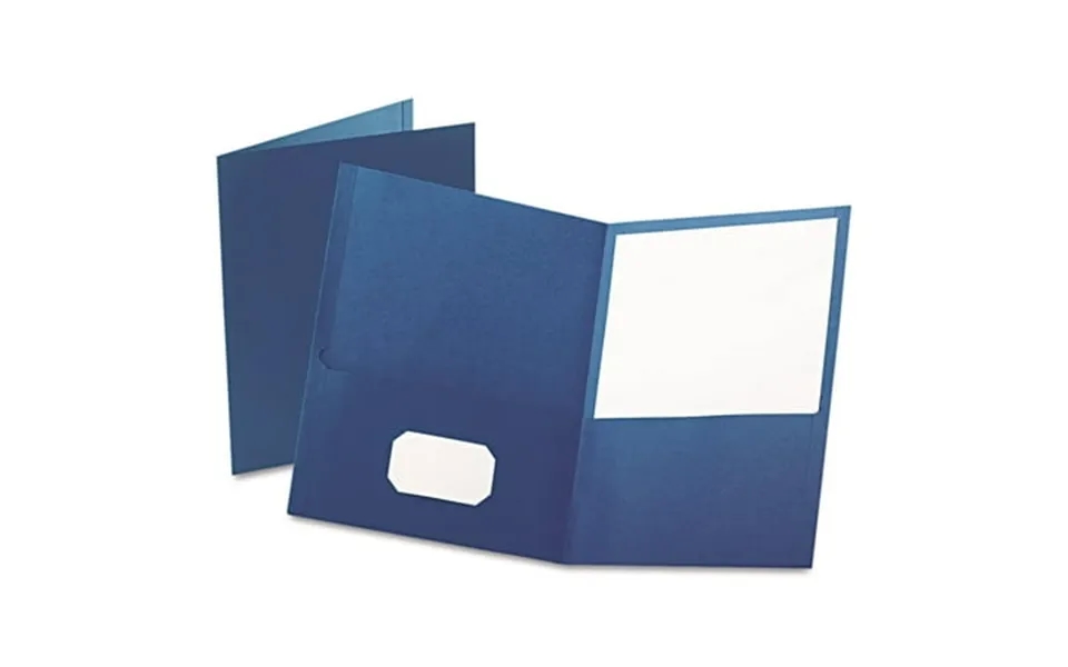 Oxford Twin-pocket Folder Embossed Leather Grain Paper 0.5 Capacity 11 X 8