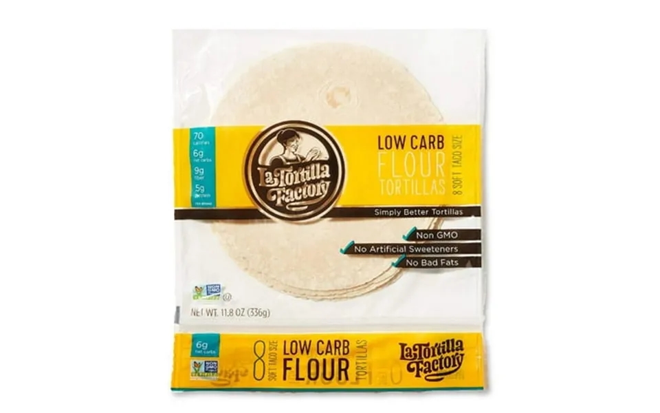 Pack Of 10 La Tortilla Factory Low Carb Flour Tortillas 11.8 Oz