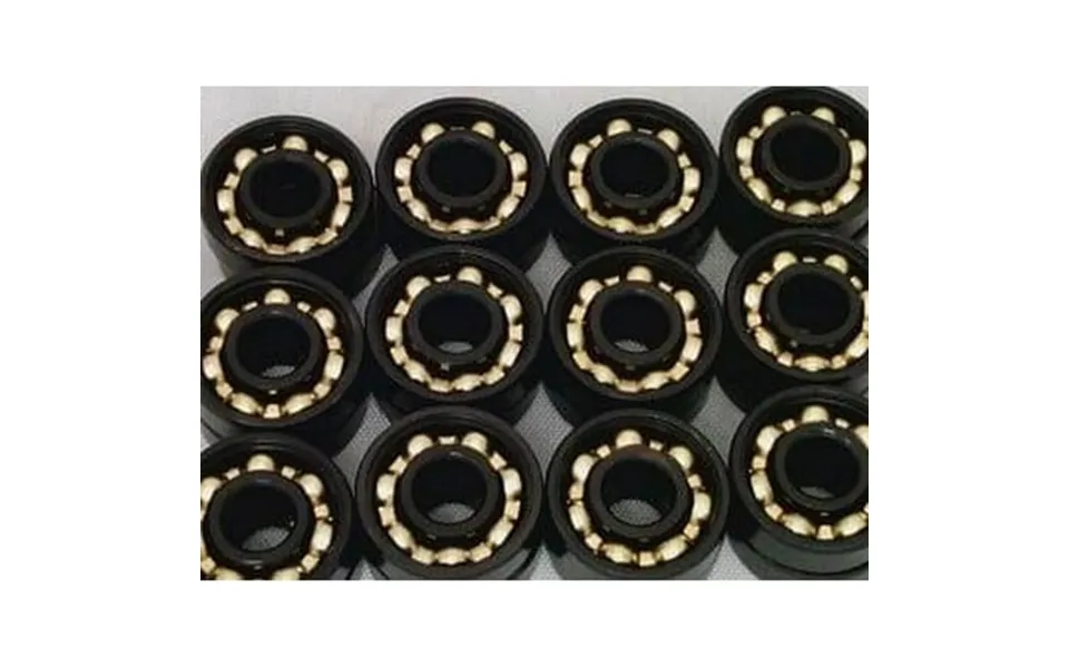 Pack Of 100 Skateboard Inline Skate Roller Hockey Black Open Bearings With Bronze Cage 8x22x7 Mm