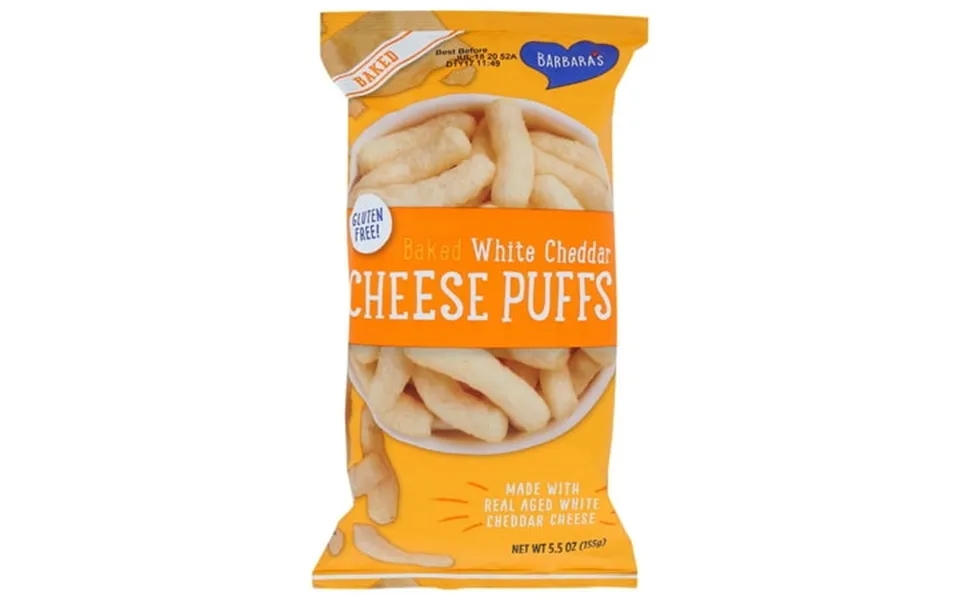 Pack Of 12 Barbaras Baked White Cheddar Cheese Puffs 5.5 Oz