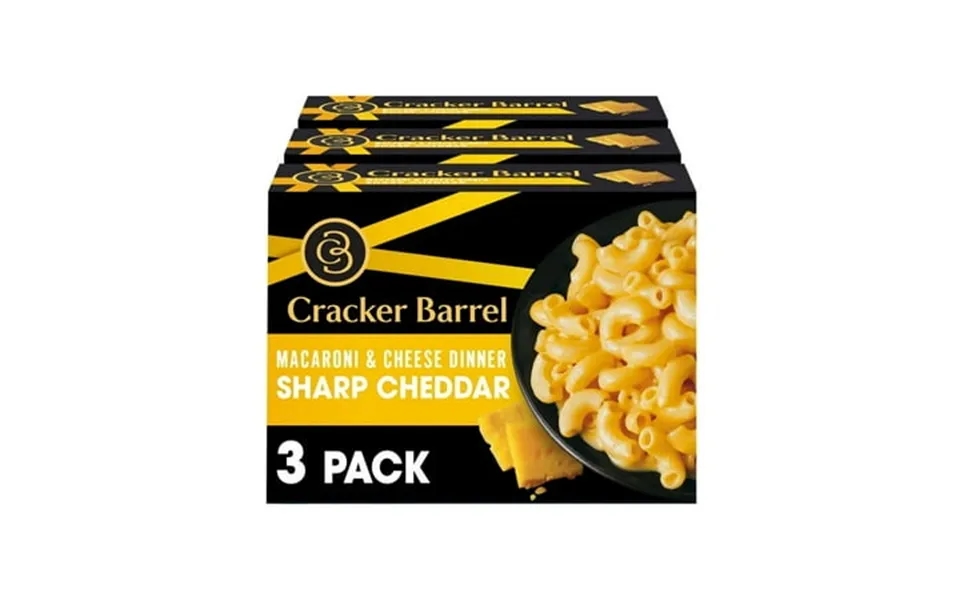 Pack Of 2 Cracker Barrel Sharp Cheddar Mac N Cheese Macaroni And Cheese Dinner 3 Ct Pack 14 Oz Boxes