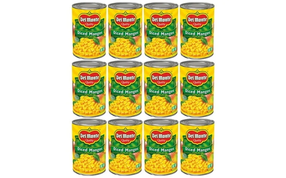 Pack Of 2 - Del Monte Diced Mango In Extra Light Syrup Canned Fruit 12 Pack 15 Oz Can Yellow