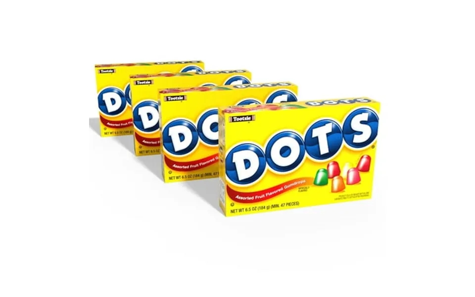 Pack Of 2 - Dots Assorted Fruit Flavored Gumdrops Candy 6.5oz Theater Box 4-pack Packaging May Vary