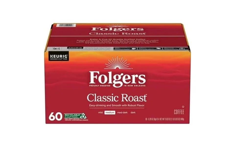 Pack Of 2 - Generic Folgers Classic Roast Medium Roast Coffee Keurig K-cup Pods 60 Count Box