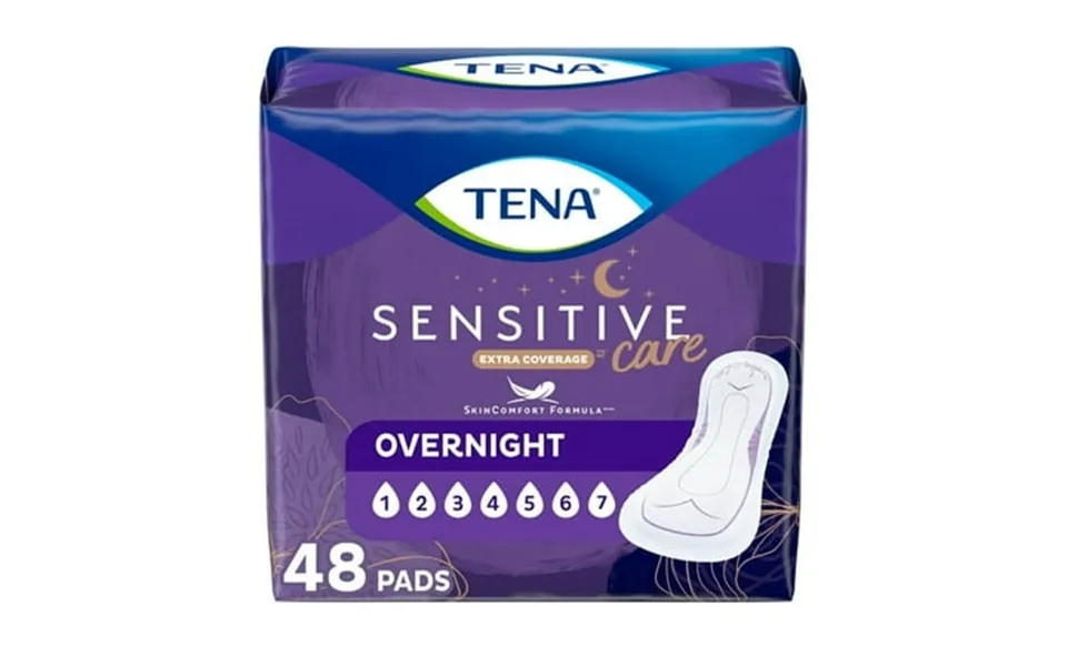 Pack Of 2 Tena Sensitive Care Incontinence Pads Bladder Control Postpartum For Women Overnight Absorbency Extra Coverage