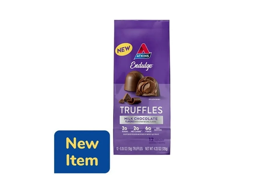 Pack Of 3 Atkins Endulge Milk Chocolate Truffles Candy Bits 12 Ct 4