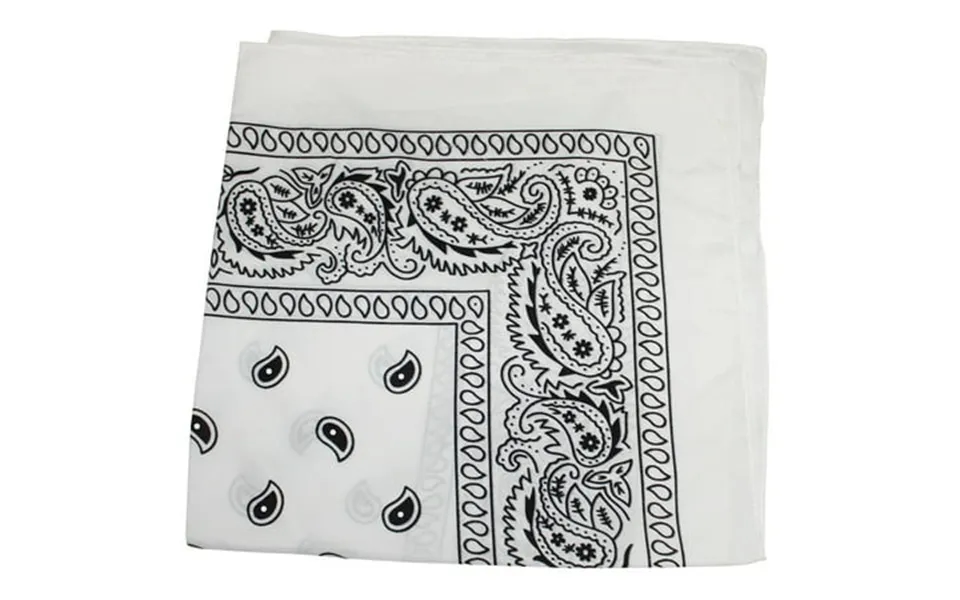 Pack Of 36 Daily Basic 100% Cotton 22 X 22 Paisley Printed Bandana White