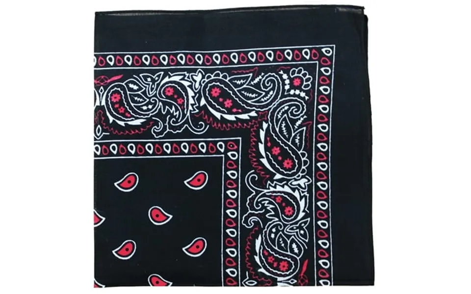 Pack Of 50 Cotton 22 X 22 Inch Paisley Printed Bandana Black And Red