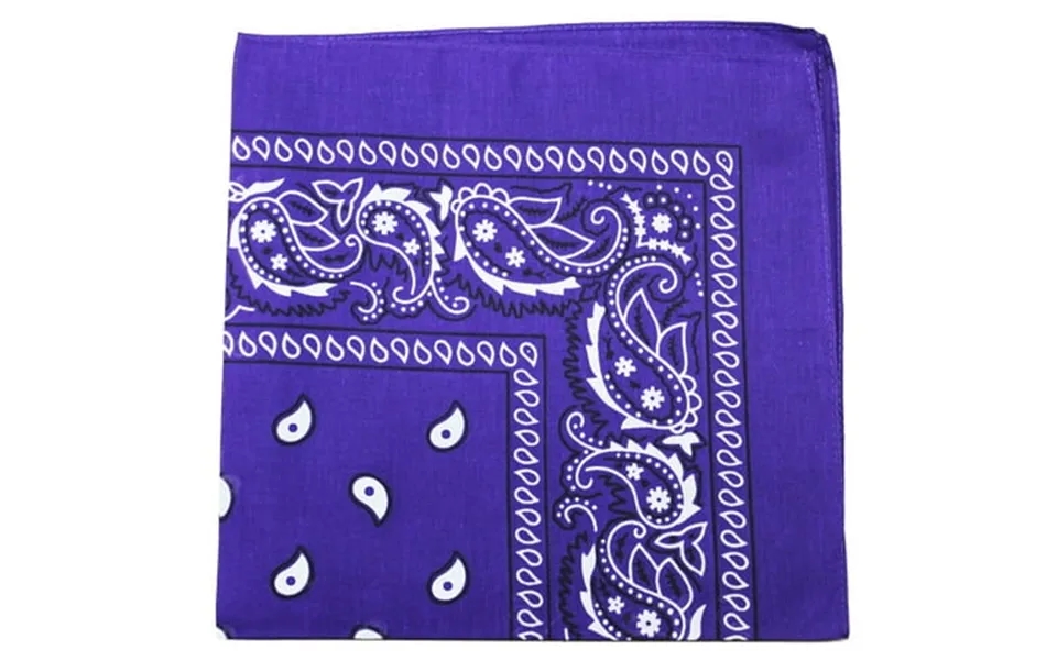Pack Of 50 Cotton 22 X 22 Inch Paisley Printed Bandana Purple