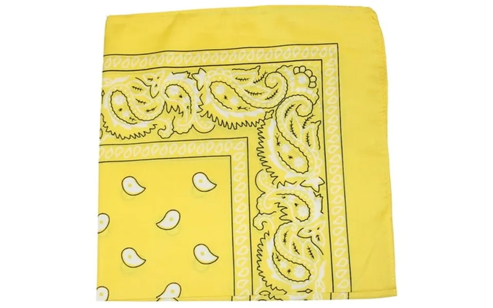 Pack Of 50 Cotton 22 X 22 Inch Paisley Printed Bandana Yellow