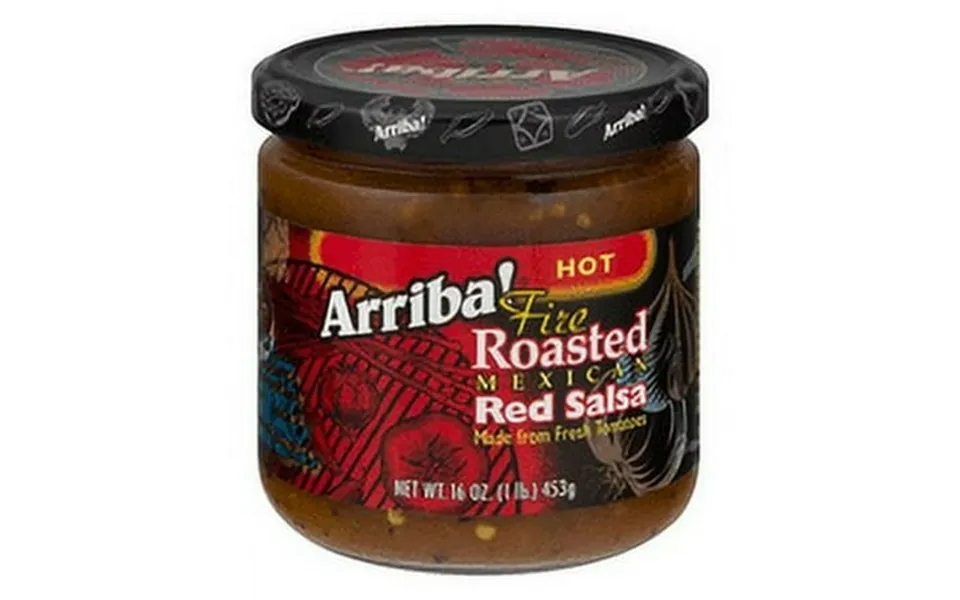 Pack Of 6 Arriba Hot Fire Roasted Mexican Red Salsa 16 Oz
