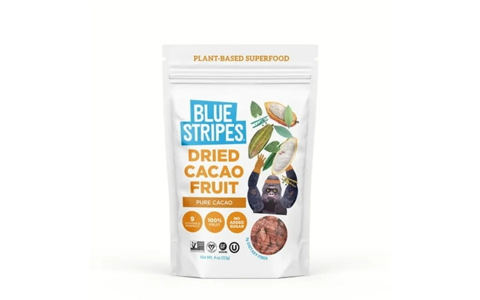 Pack Of 6 Blue Stripes Pure Cacao Dried Cacao Fruit 4 Oz