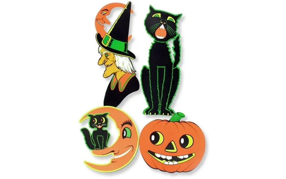 Packaged Halloween Cutouts 14 -23 - 12 Pack 4 Per Package