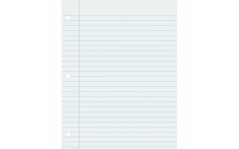 Pacon Composition Paper White 3-hole Punched Red Margin 3 8 Ruled 8-1 2 X 11 500 Sheets