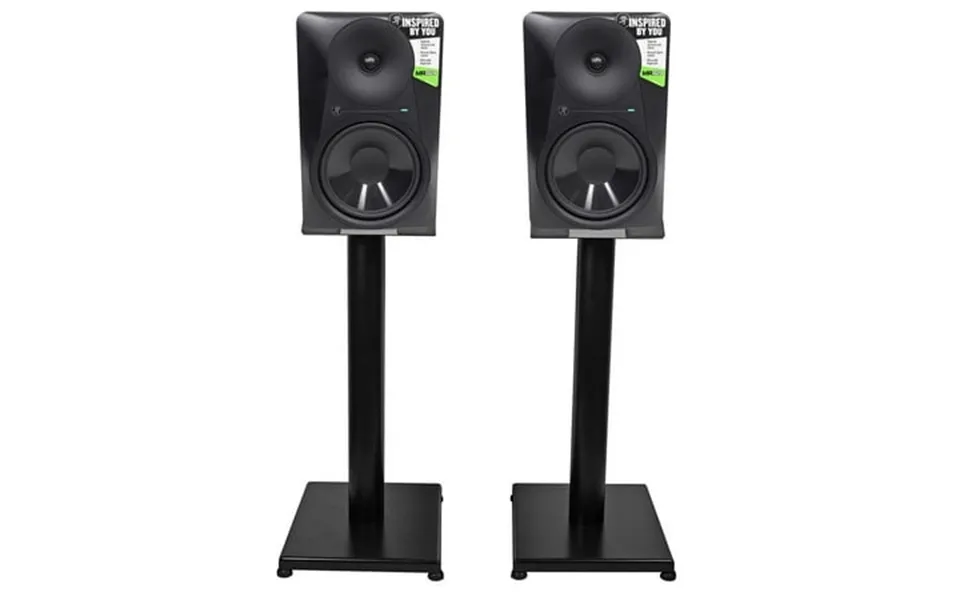 Pair Mackie Mr824 8 85 Watt Powered Active Studio Monitor Speakers 21 Stands